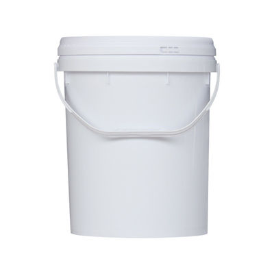 HDPE 20 Liter Paint Bucket Cylindrical 20L White Plastic Bucket With Lid