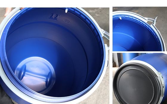 HDPE Plastic Drum Barrel 30L - 160L Cylinder Shape With Iron Hoop