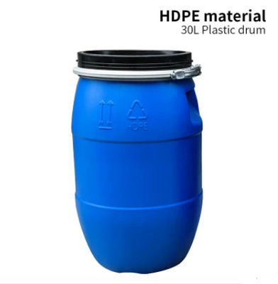 Chemical HDPE Plastic Container 30L Heavy Blue Plastic Drum Round