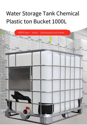 Chemical IBC Storage Tank Square HDPE Plastic Drum 1000 Litre
