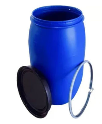 tambour rond antirouille de tambour en plastique ouvert bleu de la tête 160L avec le couvercle