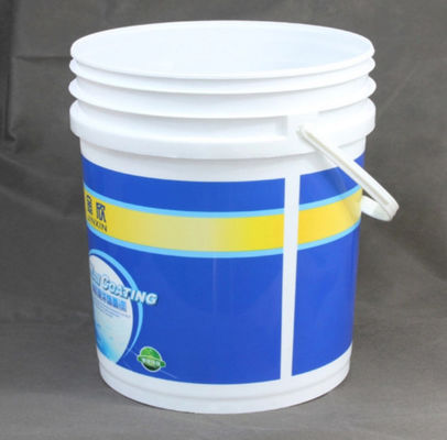 OEM / ODM 5 Gallon Plastic Paint Bucket HDPE Semi Clear Paint Pail