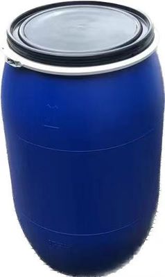 200L Blue Plastic Barrel Drum With Handle And Steel Hoop For Chemical Storage