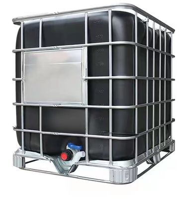1000 Liters IBC Galvanized Steel Outer Cage And Black Inner Container For Chemical Industry