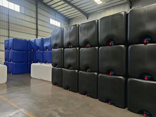 1000 Liters IBC Galvanized Steel Outer Cage And Black Inner Container For Chemical Industry